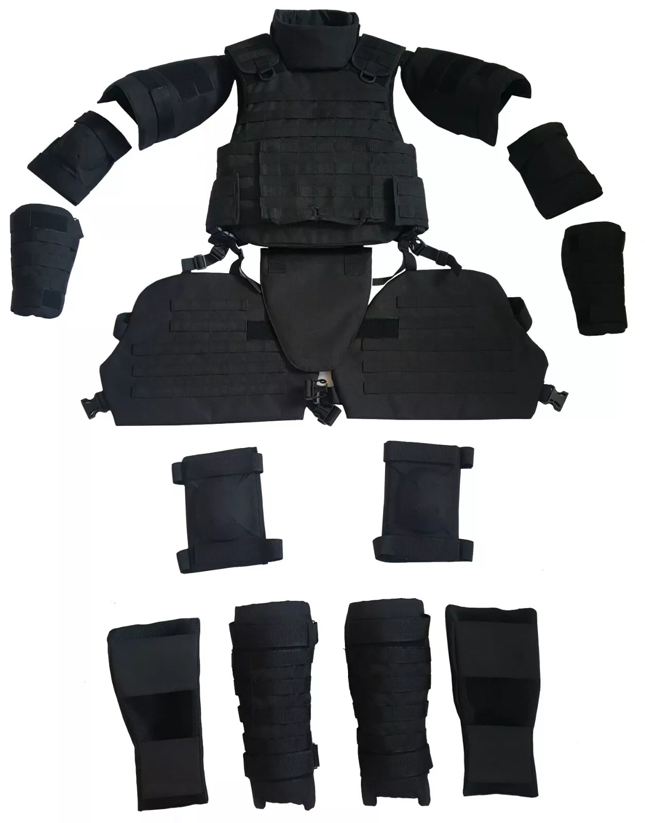Black XXL 1/4 set Body Armor Gear Protection: bulletproof pads