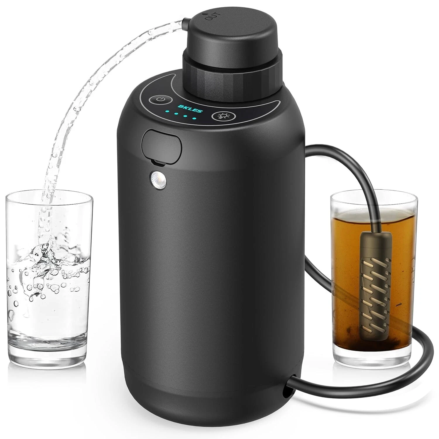 Electric Portable Water Filter Survival with Emergency Lighting