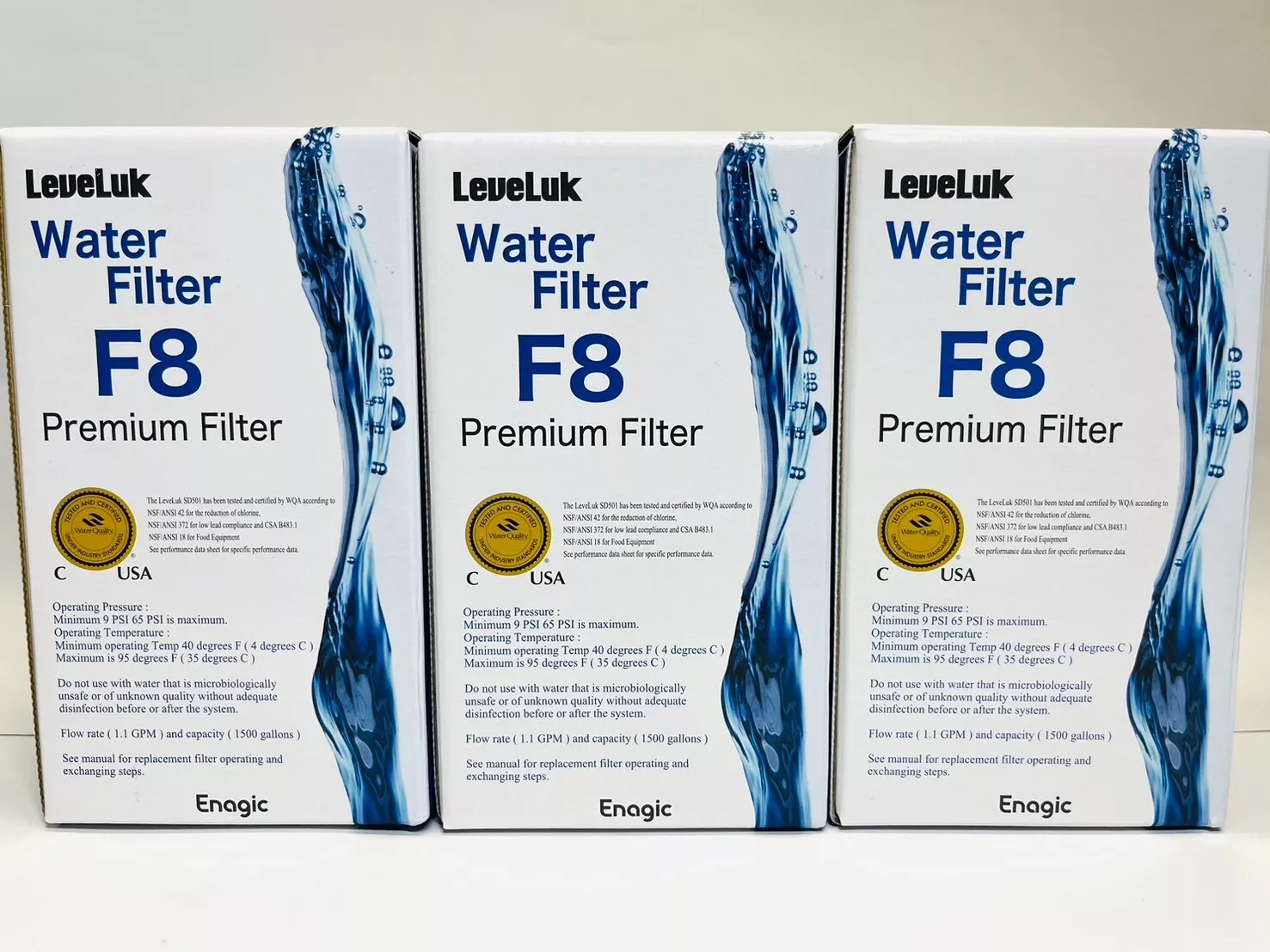 3 Set Leveluk F8 Filter for Kangen K8 Premium Water Ioniser Machine Enagic F/S