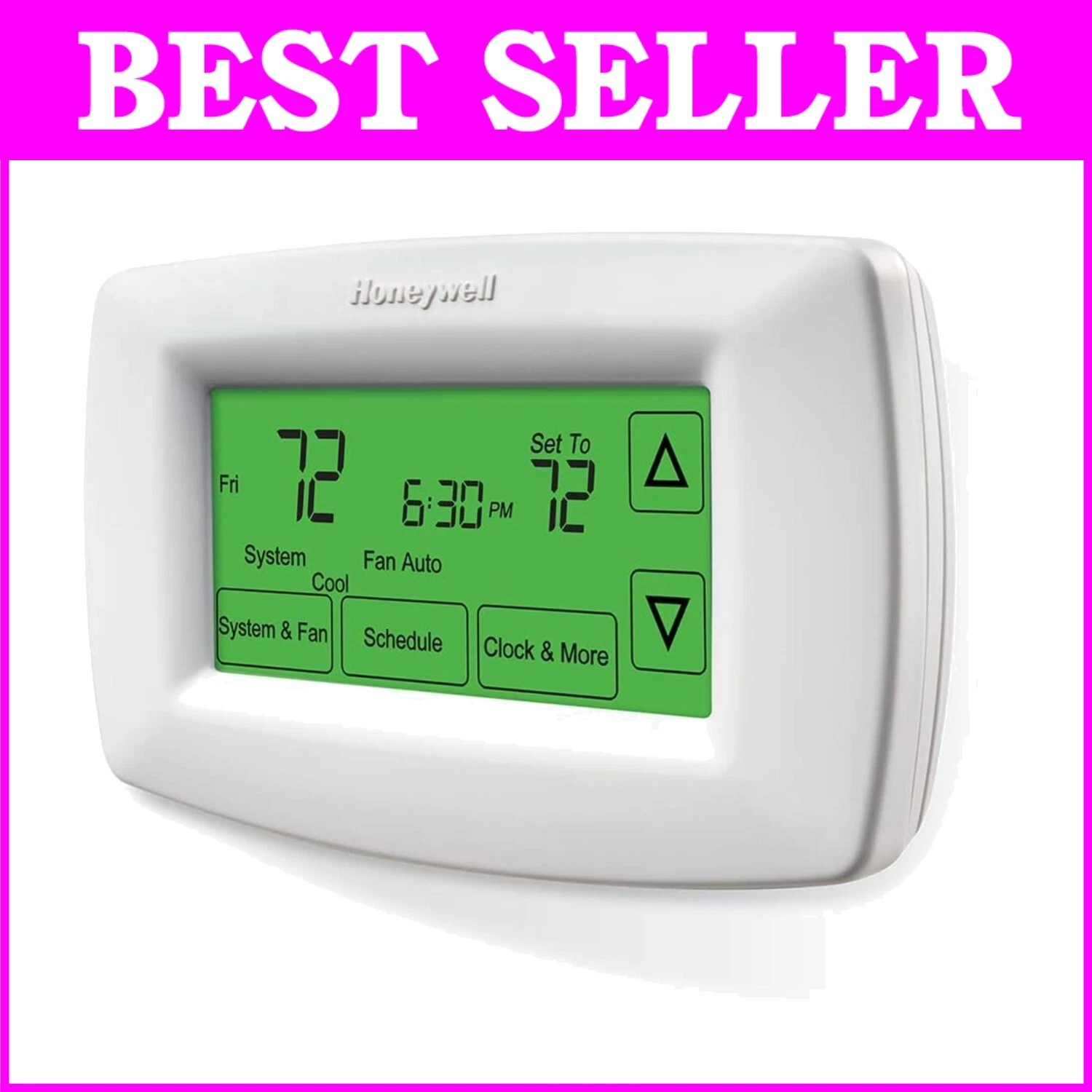 Energy-Saving Touchscreen Thermostat – 7-Day Programmable with Auto Changeover