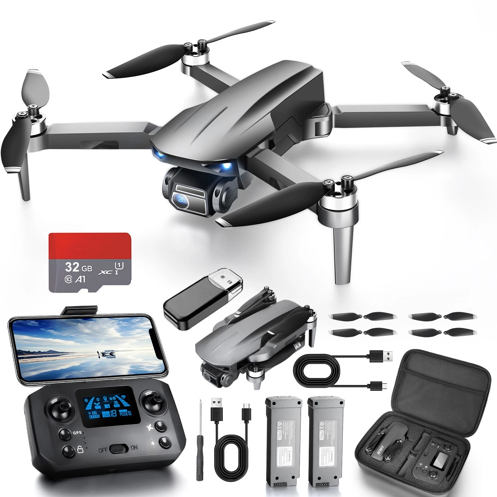 Drones with Camera 4k 3800ft 5G GPS Transmission 2X25min Flight Time 2 Batteries Search on Amazon