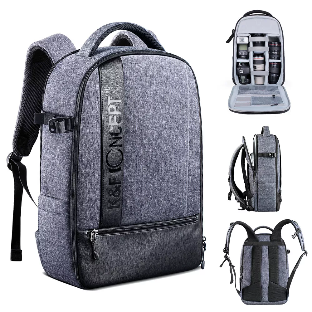 K&FConcept Camera Backpack Professional Large Bag Laptop Waterproof for DSLR SLR