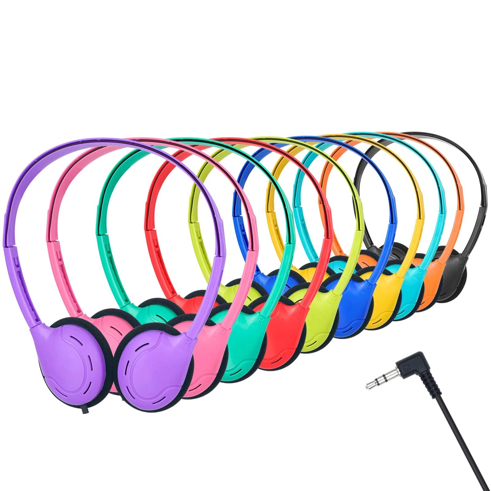 10 Pack Kids Headphones Bulk Class Set Headphones for School Students Classro…