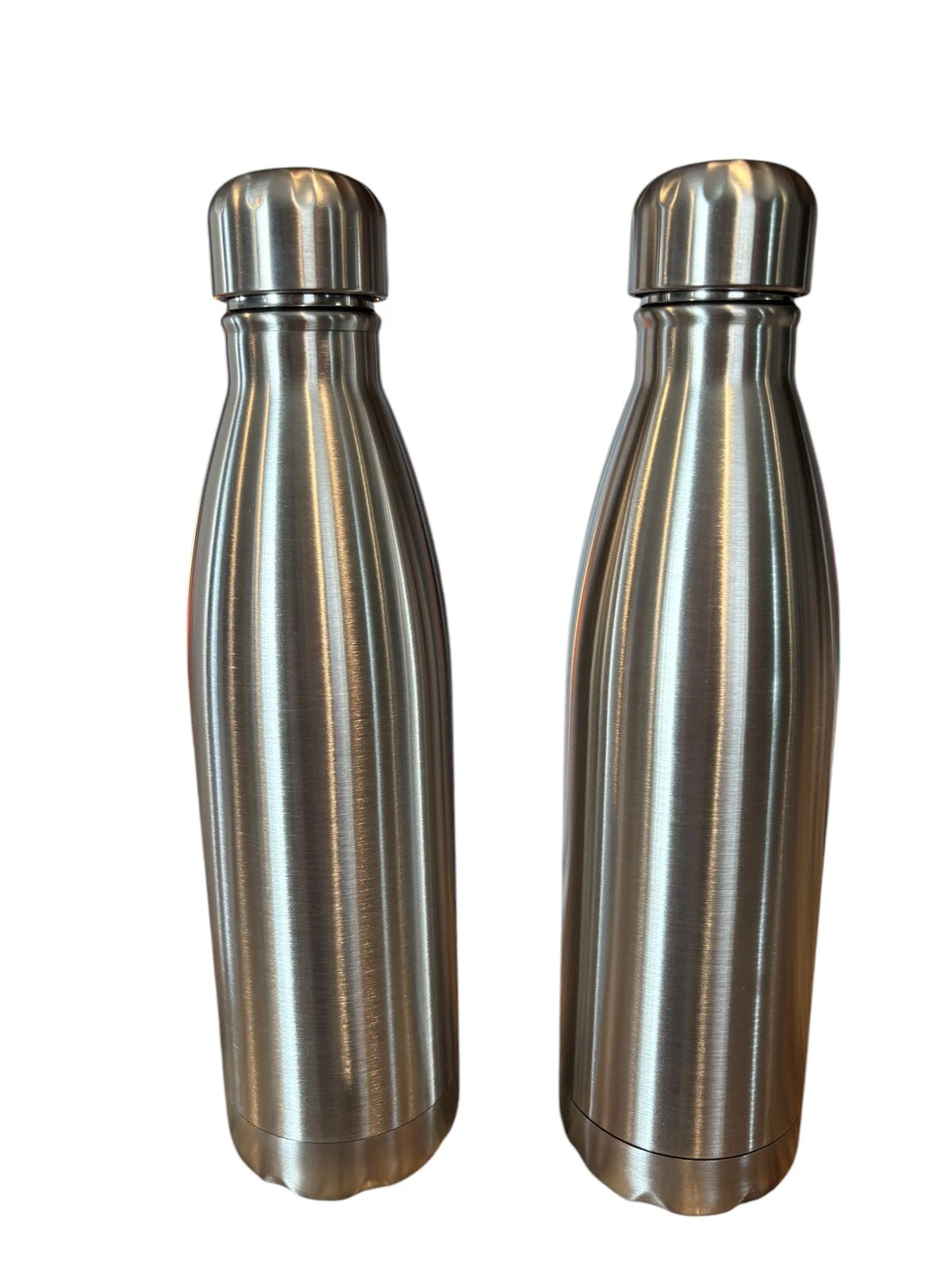 Stainless Steel Water Bottles 17oz Double Wall Insulated Leak Proof Hot Cold 2pk